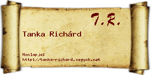 Tanka Richárd névjegykártya