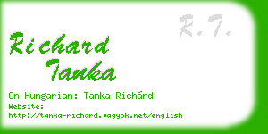 richard tanka business card