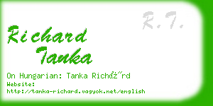 richard tanka business card